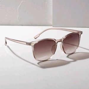 Studded Decor Flat Lens Sunglasses